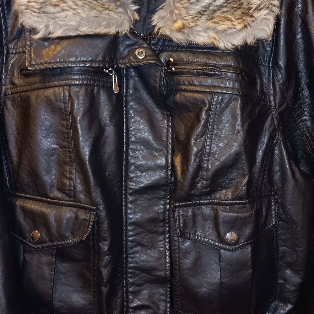 Leather coat by lane Crawford